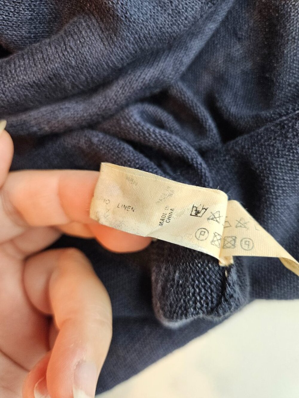 Sita Murt Open Front Waterfall Cardigan Navy Blue Women's 42 U.S. L Minimalist - Picture 8 of 12